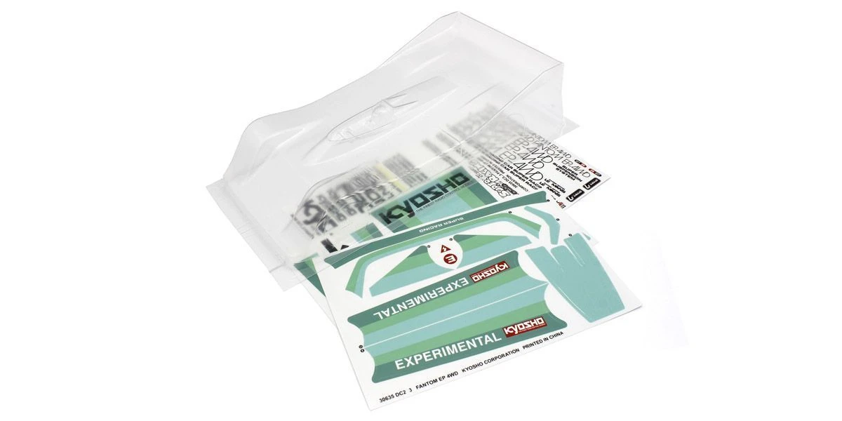 Clear Bodyshell 1:12 Kyosho EP Fantom 4WD Ext CRC-II 1 Clear Bodyshell 1:12 Kyosho EP Fantom 4WD Ext CRC-II