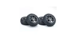 Glued On Gun Metal Rim Tyres (4) (Unpackaged) Kyosho Inferno Neo 3.0