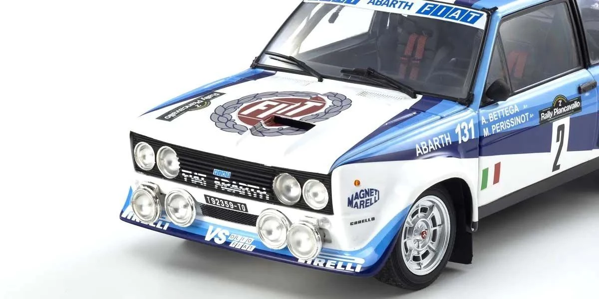 Kyosho 1:18 Fiat 131 Abarth A.Bettega Winner Piancavallo 1981 Nr.2 3 Kyosho 1:18 Fiat 131 Abarth A.Bettega Winner Piancavallo 1981 Nr.2 - Image 3