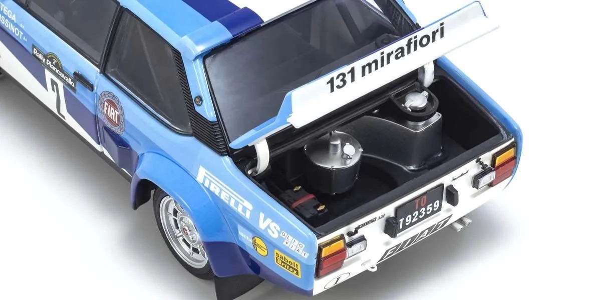 Kyosho 1:18 Fiat 131 Abarth A.Bettega Winner Piancavallo 1981 Nr.2 6 Kyosho 1:18 Fiat 131 Abarth A.Bettega Winner Piancavallo 1981 Nr.2 - Image 6