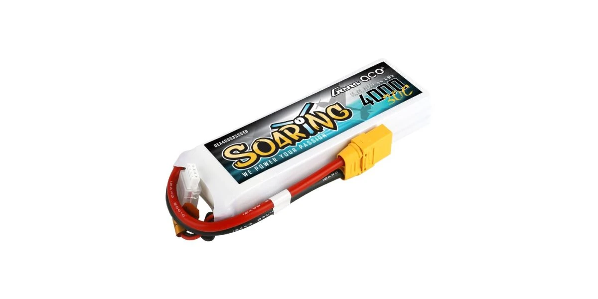 Kyosho Gens Ace Soaring LiPo 3S 11.1V-4000-30C (XT90) 136x42.5x22.5mm 290g 2 Kyosho Gens Ace Soaring LiPo 3S 11.1V-4000-30C (XT90) 136x42.5x22.5mm 290g - Image 2